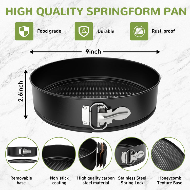 9 Inch Springform Pan with Removable Bottom