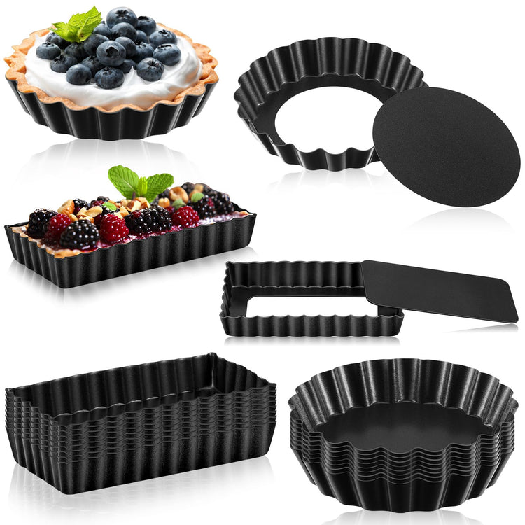 16 Pcs Mini Tart Pans for Baking