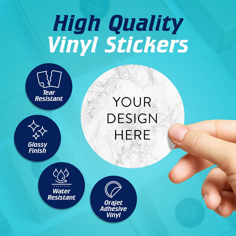 Custom Vinyl Stickers Your Image (100 Count)
