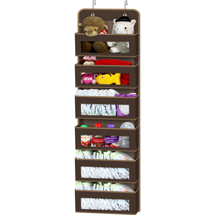 6 Clear Window Pocket Over Door Hanging Organizer