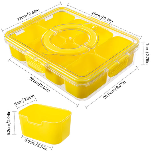 Divided Serving Tray with Lid and Handle
