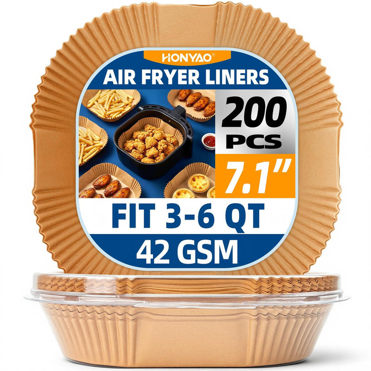 200pcs 7.1 inch Air Fryer Paper Liners for Instant Pot 4QT (200 Count)