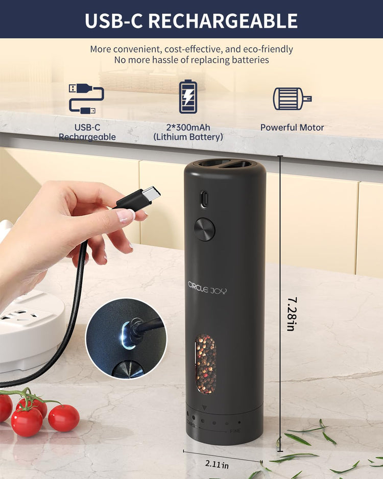 Electric Pepper Grinder Rechargeable