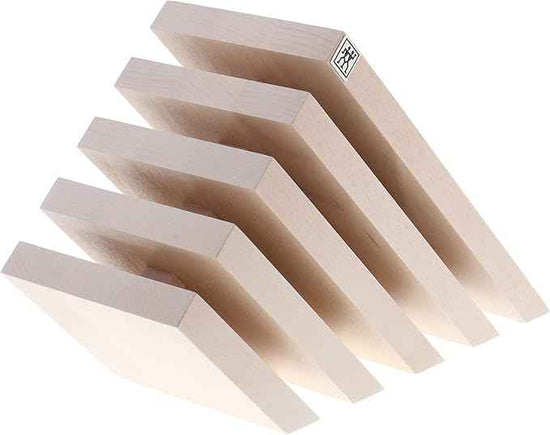 ZWILLING Italian Slanted Magnetic Knife Block - White-Colored Beechwood