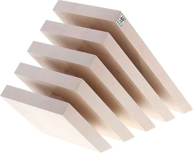 ZWILLING Italian Slanted Magnetic Knife Block - White-Colored Beechwood
