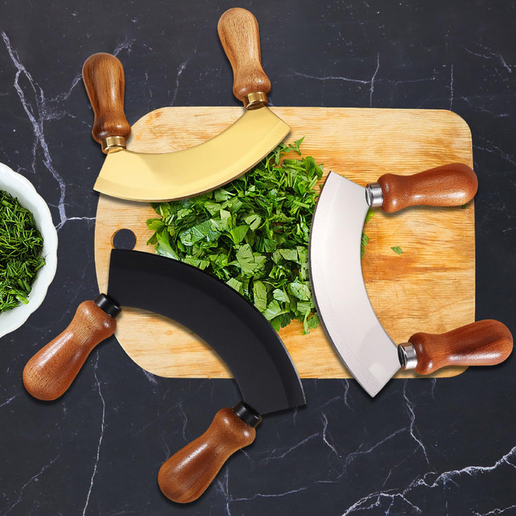 5.4 Inch Stainless Steel Mezzaluna Knife