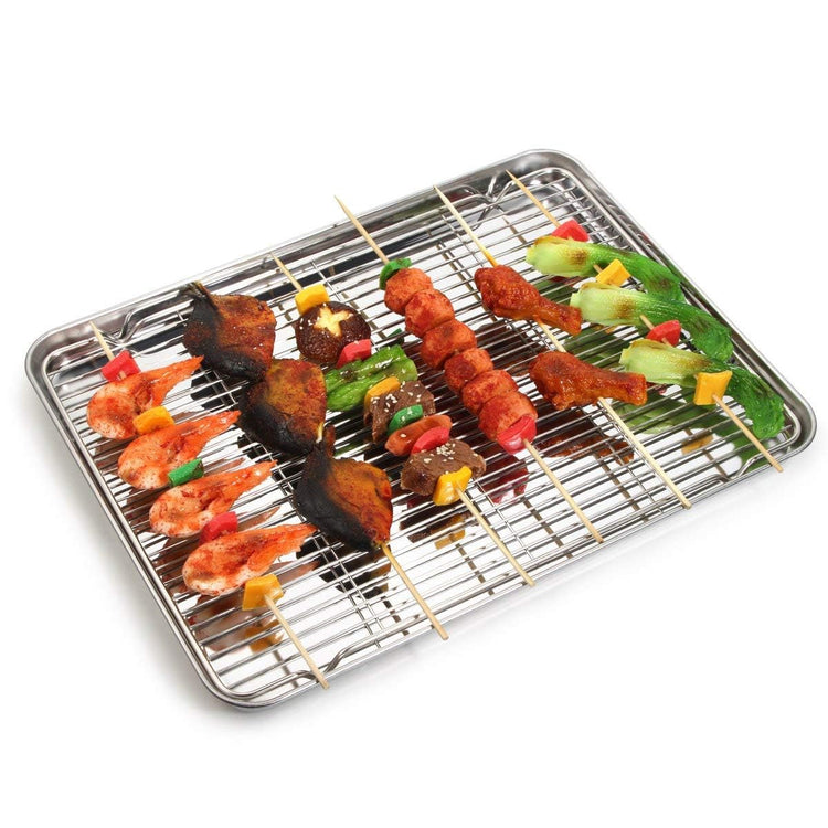 Baking Sheet with Cooling Rack Set of 4