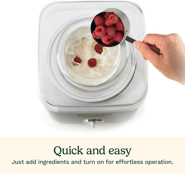 Cuisinart Ice Cream Maker Machine, 2-Quart Ice Cream, Sorbet and Frozen Yogurt Machine, Fully Automatic Double-Insulated Freezer Bowl Makes Frozen Desserts in Under 30 Minutes, ICE30BCP1, Silver