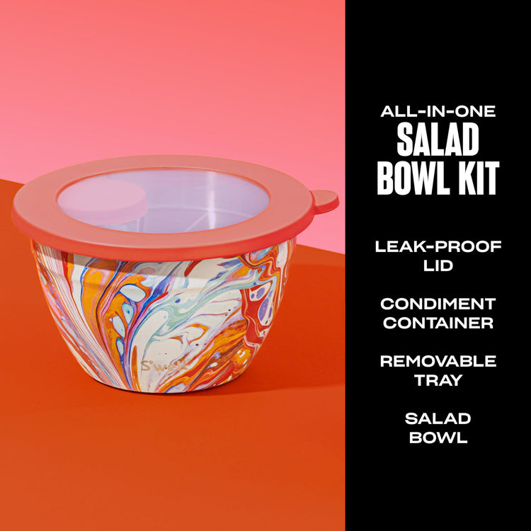 Stainless Steel Salad Bowl Kit 64oz