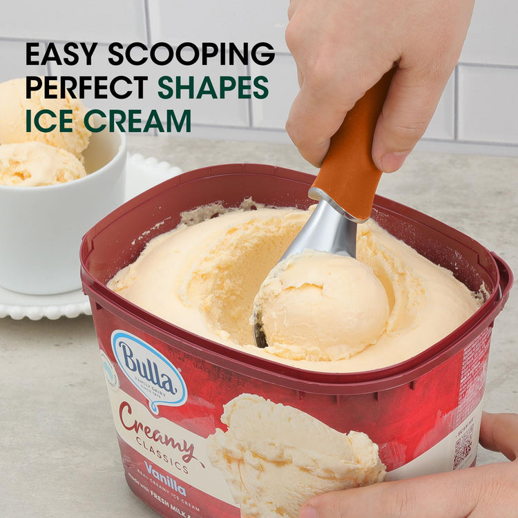 Premium Heavy Duty Ice Cream Scoop with Ergonomic Handle