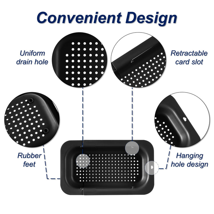 Extendable Sink Colander Strainer Basket