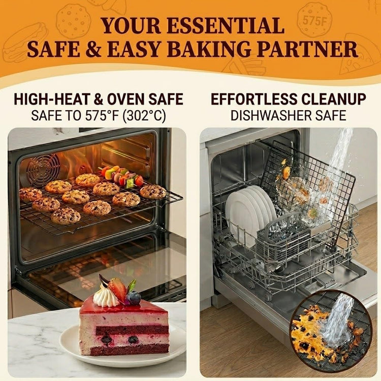 5PCS Cooling Racks for Cooking and Baking 10" x 16" Wire Rack Baking Rack (5 Count)