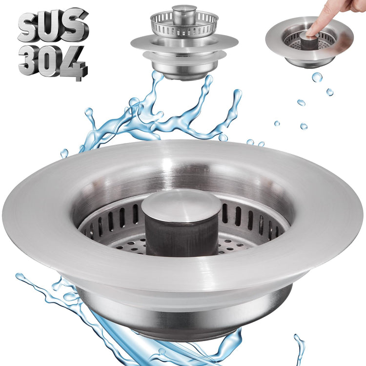 4 in 1 Kitchen Sink Drain Strainer Stopper