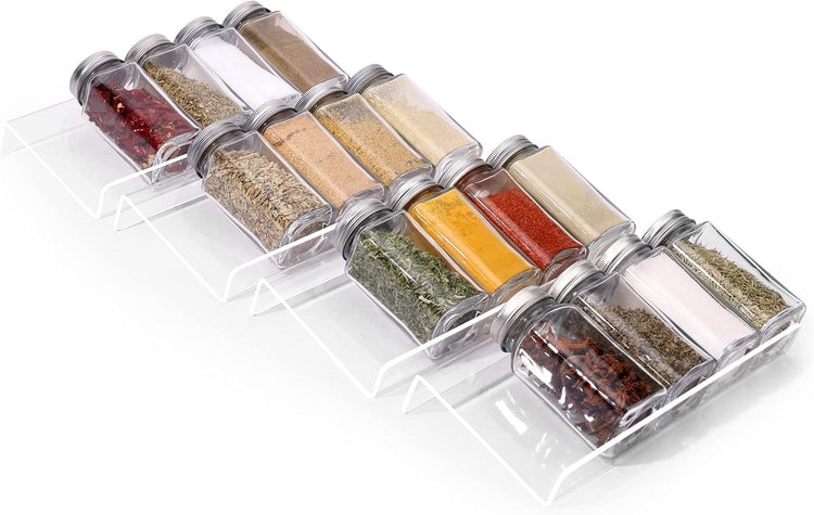 Clear Acrylic Spice Drawer Organizer (4 Count)