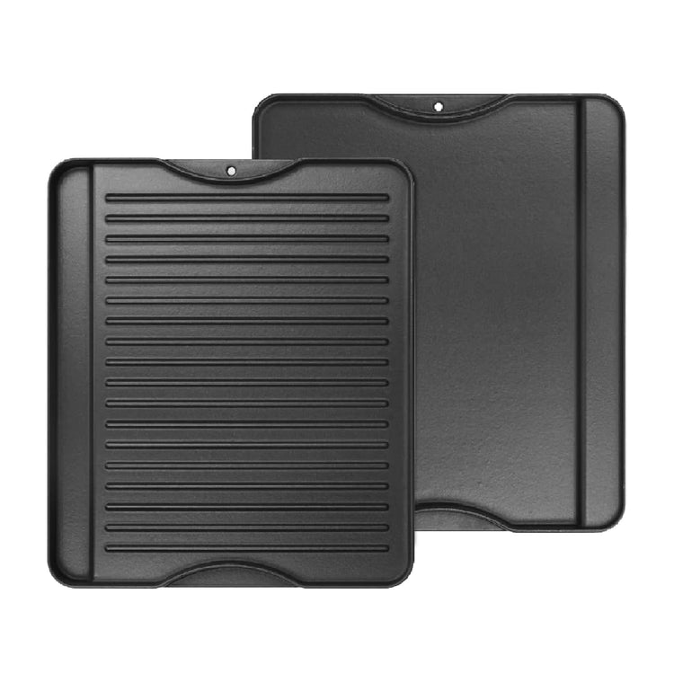 2-in-1 Reversible 14” x 16” Pre-Seasoned Cast Iron Cooking Griddle