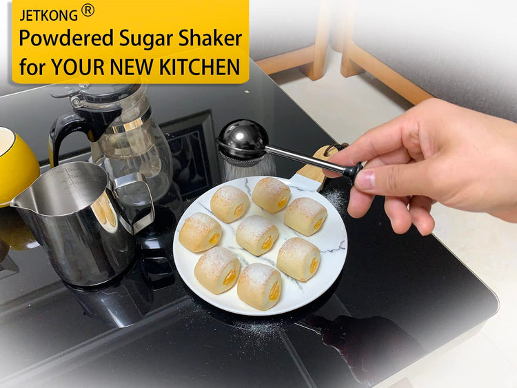 Powdered Sugar Shaker Duster Flour Dispenser Shaker with 18