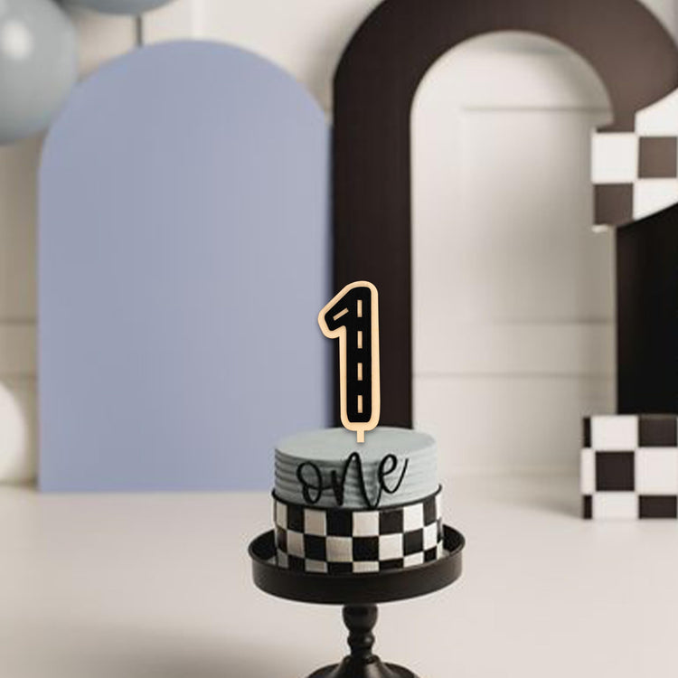 Race Car 1st Birthday Cake Topper
