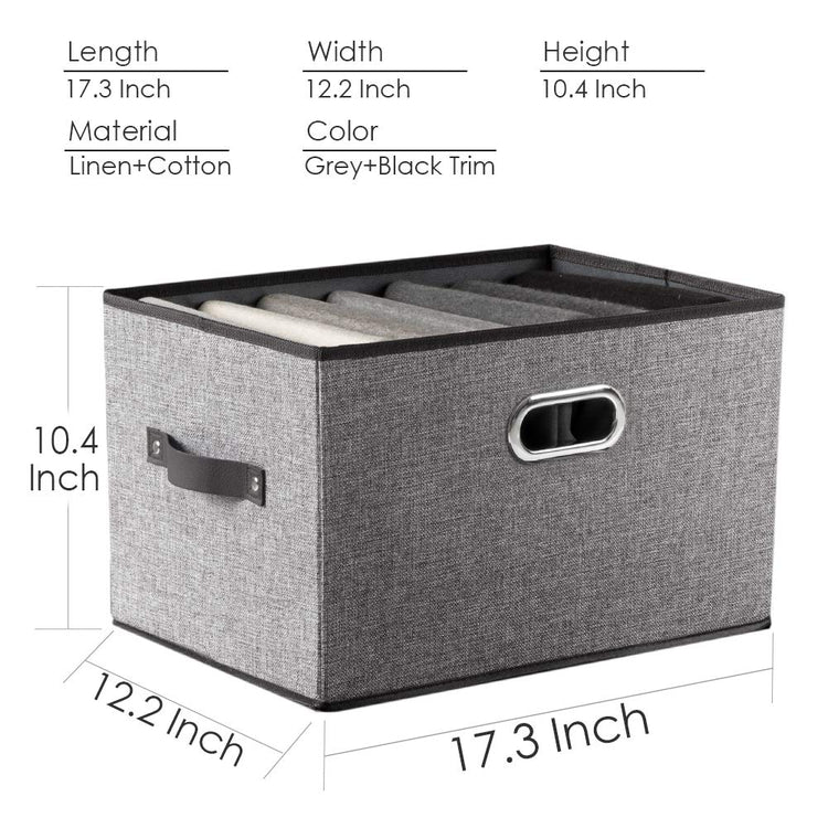 Larger Collapsible Storage Bins for Closet [5 (5 Count)