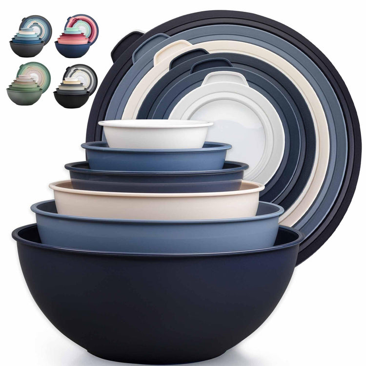 12 Piece Plastic Mixing Bowls with Leak (452.48 Count)