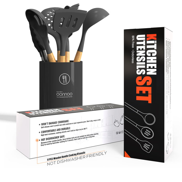 Silicone Cooking Utensils Kitchen Utensil Set (14 Count)
