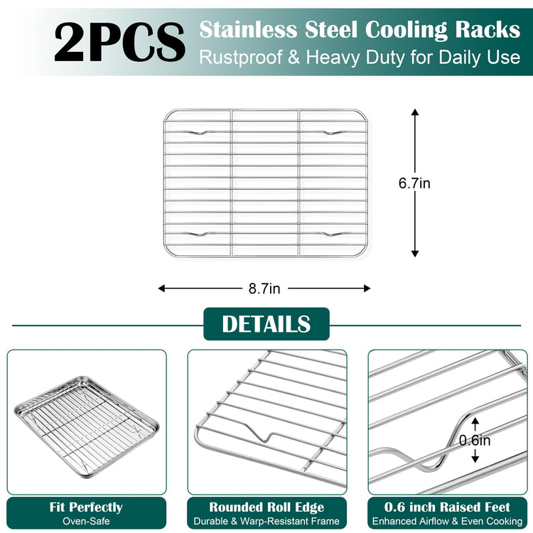 Small Baking Sheet with Wire Rack (2 Count)