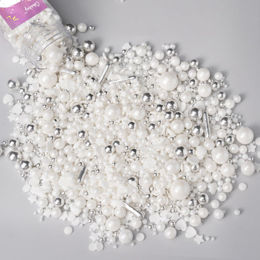 White Wedding Sprinkles for Cake Decorating 4.23ounce (4.23 Ounce)