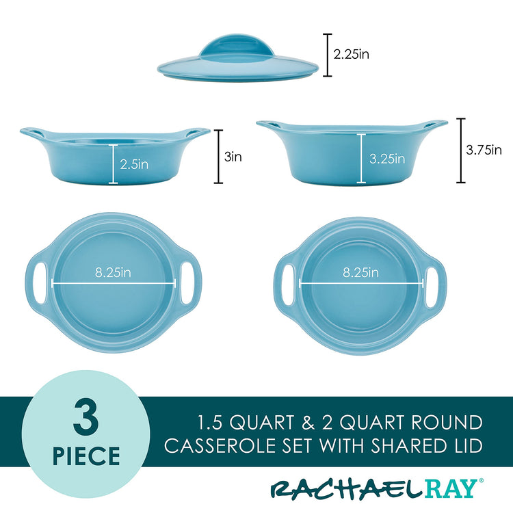 Solid Glaze Ceramics Casserole Bakeware