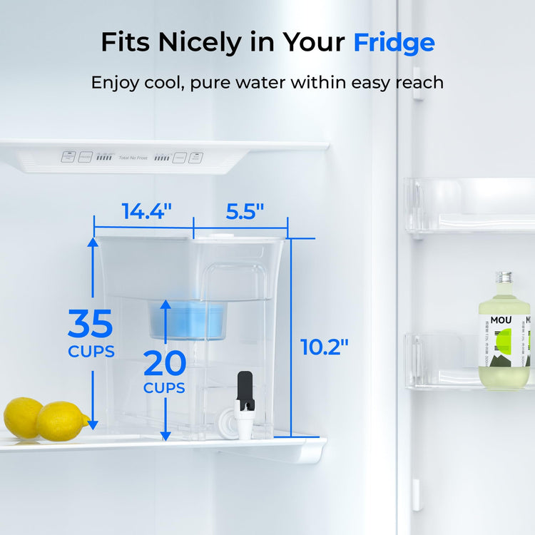 WFD-40W-L-A Water Filter Dispenser, Alkaline Filtration, White