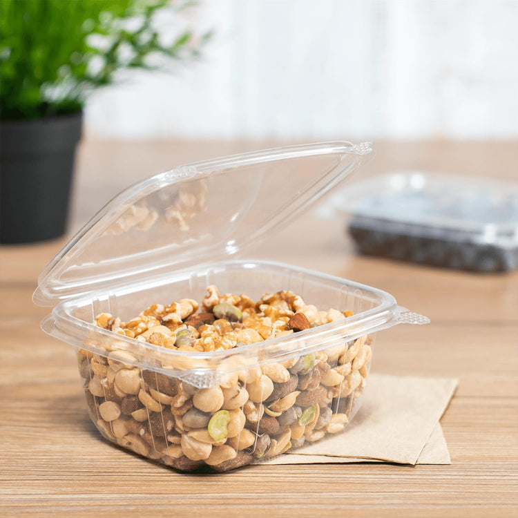 PET Hinged Deli Containers with Lids (200 Count)