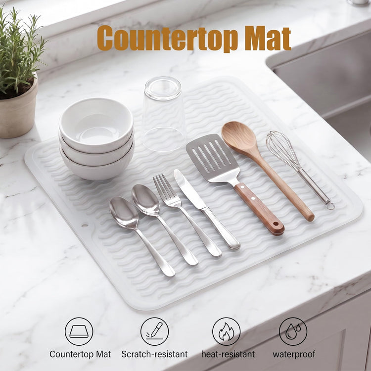 Silicone Dish Drying Mat for Multiple Usage