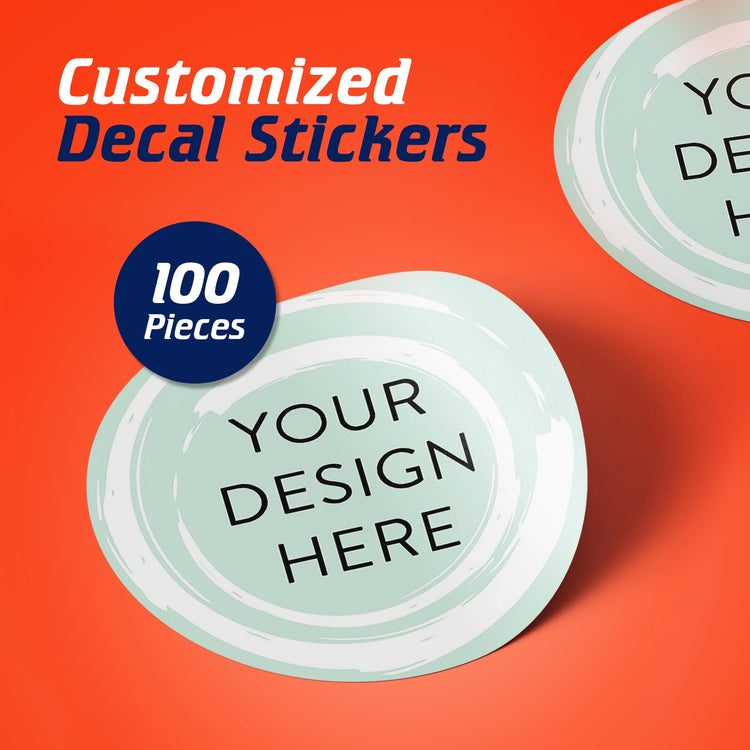 100 Custom Vinyl Stickers (100 Count)