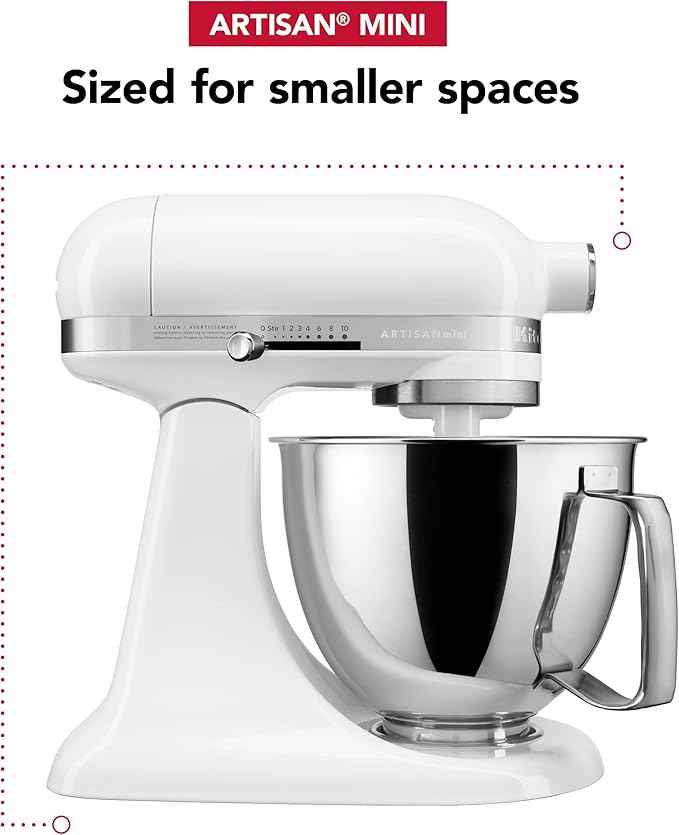 KitchenAid Artisan Mini 3.5 Quart Tilt-Head Stand Mixer - KSM3316X - White