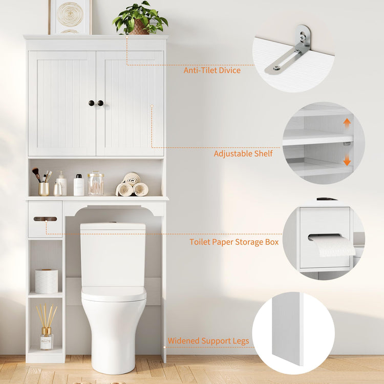23.6 Inches Wide Toilet Rack with Over The Toilet Storage Cabinet