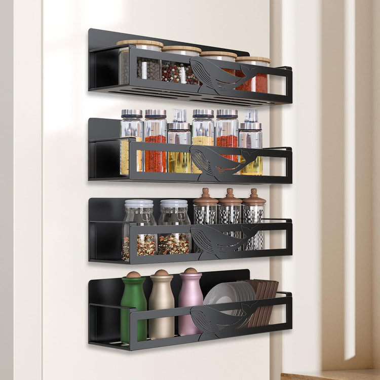 Magnetic Spice Rack for Refrigerator (4 Count)