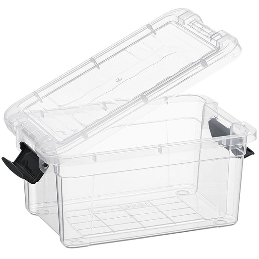 1.85 Quart Clear Plastic Storage Boxes with Lids (2 Count)