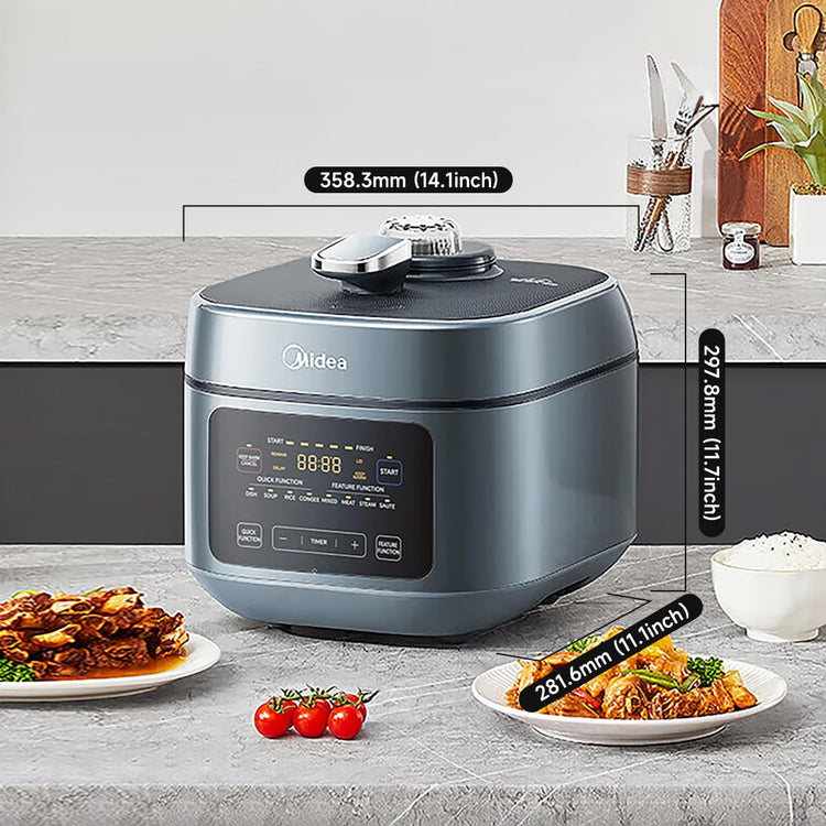 8-in-1 Electric Pressure Cooker with Dual Pots, Multi-Functional Programmable Slow Cooker, Rice Cooker, Steamer, Sauté Pan and More, 5 Quart