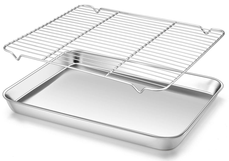 16x12 Inch Baking Sheet with Wire Cooling Rack