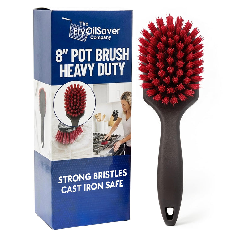 8 Inch Pot & Dish Kitchen Scrub Brush for Heavy