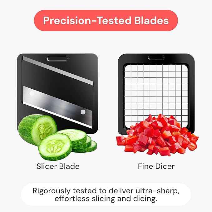 Fullstar Daily Vegetable Chopper and Mandoline Slicer - Kitchen Gadgets - Food Chopper with Container, Veggie Chopper, Fruit Cutter, Onion Dicer, Potato and Tomato Slicer for Salads (2-in-1, Black)