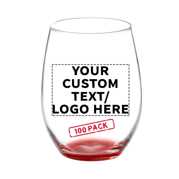 100 ARC Stemless Wine Glasses Set (100 Count)