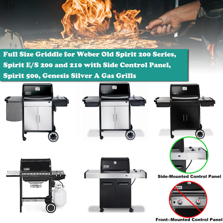 Full Size Griddle for Weber Old Spirit 200 Series Grills