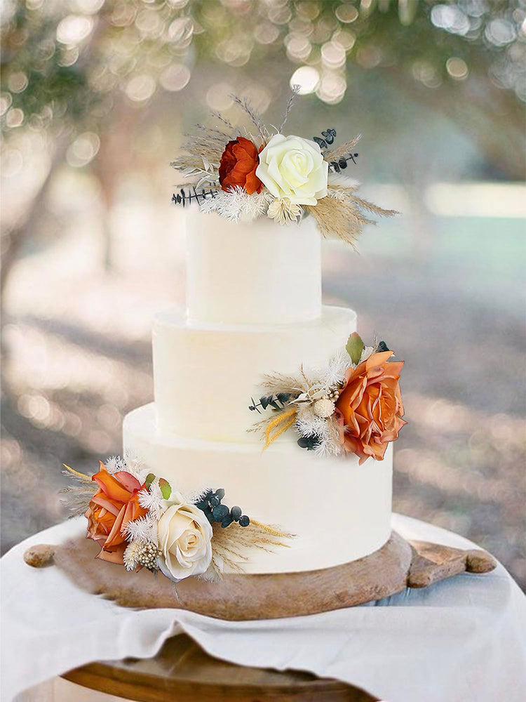 3Pcs Premade Cake Flowers (3 Count)