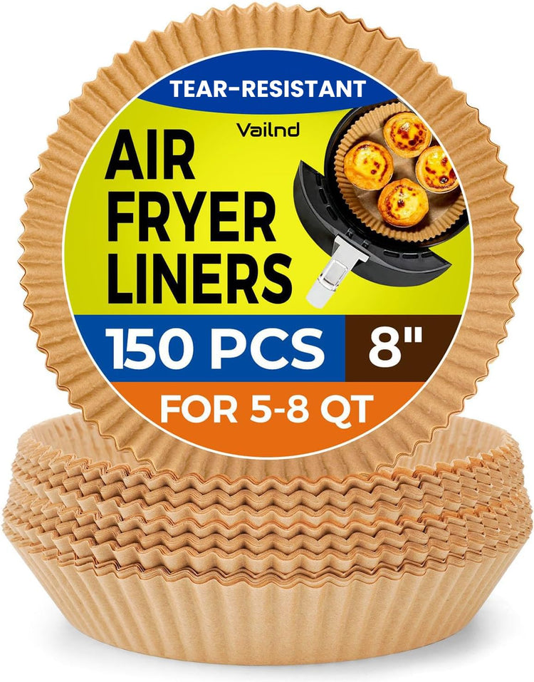 150 Pcs 8" Round Air Fryer Liners Disposable for 5 (150 Count)