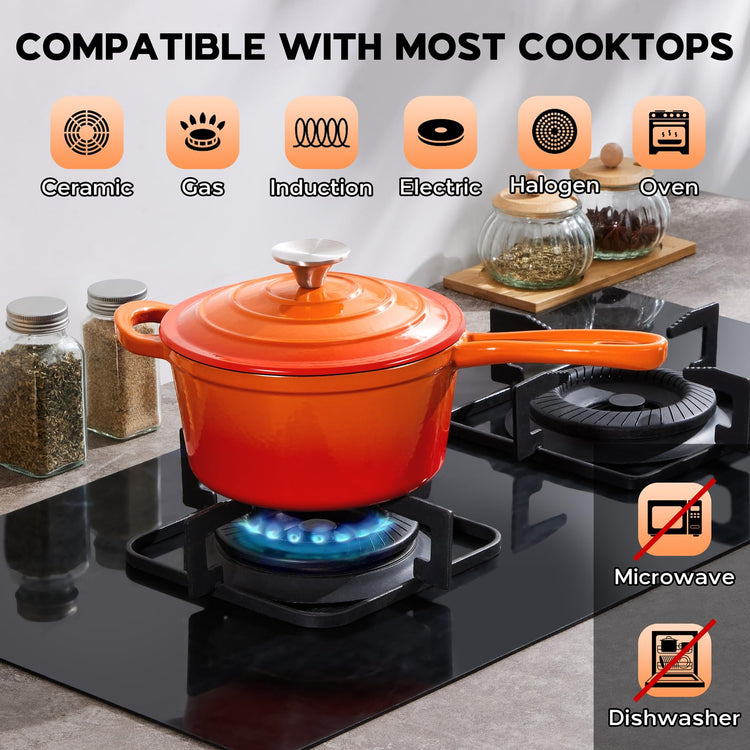 Enameled Cast Iron Sauce Pan Pot