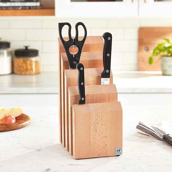 ZWILLING Italian Upright Magnetic Knife Block - Natural Beechwood