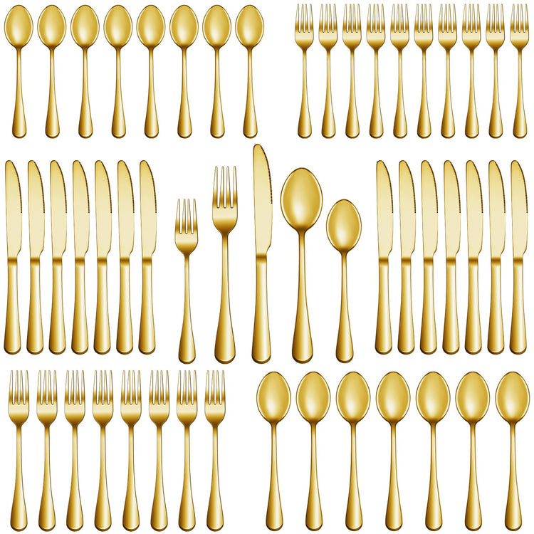 30 Pcs Gold Silverware Set Service for 6 (30 Count)
