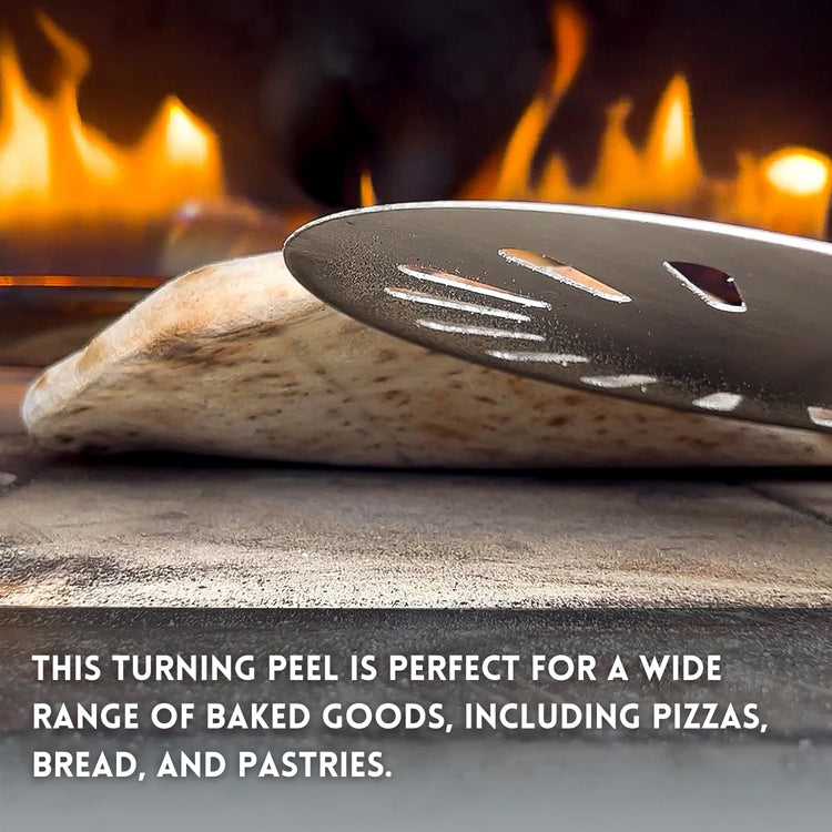 9 Inch Premium Turning Peel - Lightweight and Durable, Perfect for Turning and Retrieving Pizza, Bread, and Pastries from the Oven