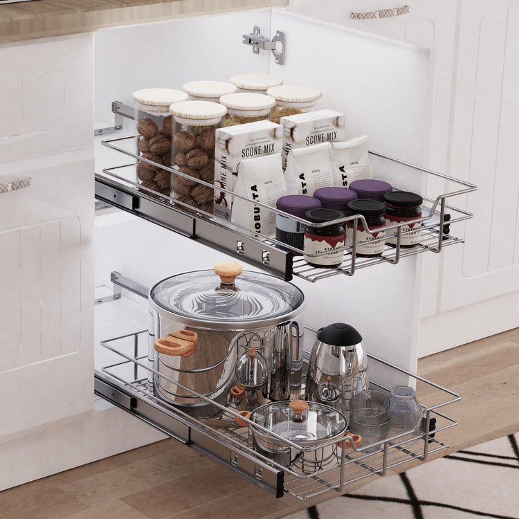 Pull Out Cabinet Organizer 9" W X 17" D