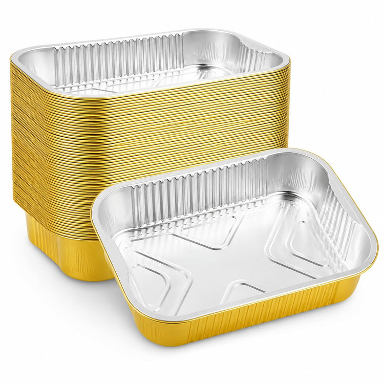 35 Pack Aluminum Pans Half Size 9x13 Extra Heavy Duty (35 Count)