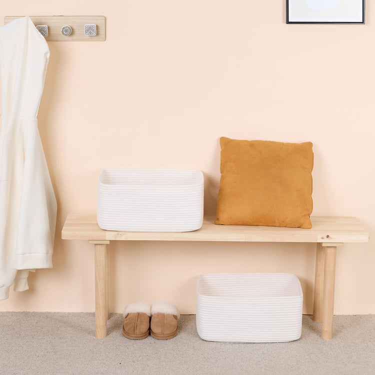 Large Storage Baskets for Shelves (2 Count)